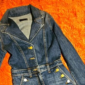 NEW Ramy Brook Harlow Denim Romper in Medium Wash Blue Women's Size 24